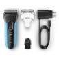 Braun Series 3 3040s Barbermaskine Sort Blå Braun Series 3 3040s Barbermaskine Sort Blå